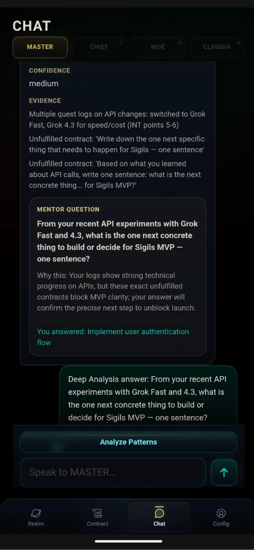 Sigils Mentor chat